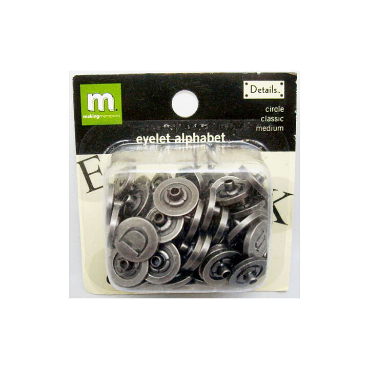 Making Memories Eyelet Alphabet - Circle Classic Medium