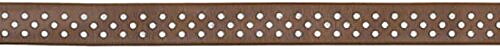 American Crafts Ribbon Ruban Premium - Sheer W/Dots  Coffee W/White