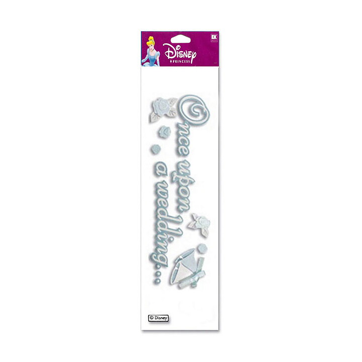 EK Success Disney Dimensional Stickers Title - Once Upon A Wedding