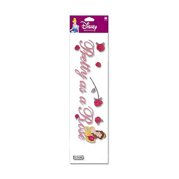 EK Success Disney Dimensional Stickers Title - Pretty As A Rose