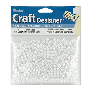 Darice Craft Designer Pearls - White 5 mm