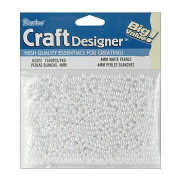 Darice Craft Designer Pearls - White 4 mm