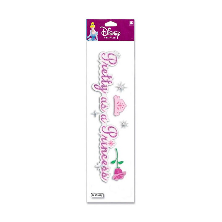 EK Success Disney Dimensional Stickers Title - Pretty As A Princess
