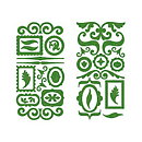 American Crafts Thickers Chipboard Stickers - Accents Shape Green