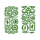 American Crafts Thickers Chipboard Stickers - Accents Shape Green