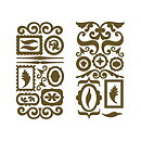 American Crafts Thickers Chipboard Stickers - Accents Shape Gold