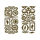 American Crafts Thickers Chipboard Stickers - Accents Shape Gold