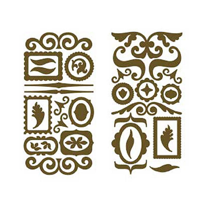 American Crafts Thickers Chipboard Stickers - Accents Shape Gold