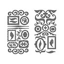 American Crafts Thickers Chipboard Stickers - Accents Shape Silver