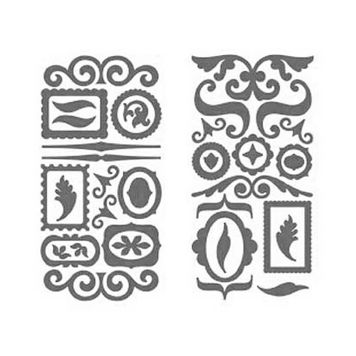 American Crafts Thickers Chipboard Stickers - Accents Shape Silver