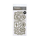 American Crafts Thickers Chipboard Stickers - Accents Shape Silver