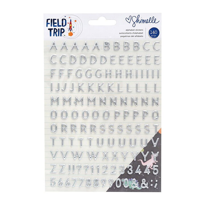 American Crafts Mini Alpha Puffy Stickers - Field Trip