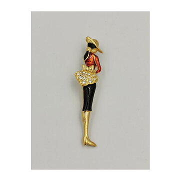 Brooch - Spanish Lady with Rhinestones