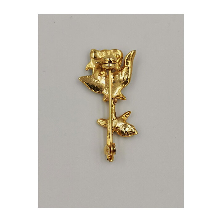 Brooch - Rose with Rhinestones