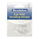 Beadalon Ear Wire Beading Hoops. 25 mm