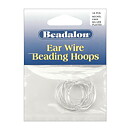Beadalon Ear Wire Beading Hoops. 25 mm