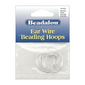 Beadalon Ear Wire Beading Hoops. 25 mm