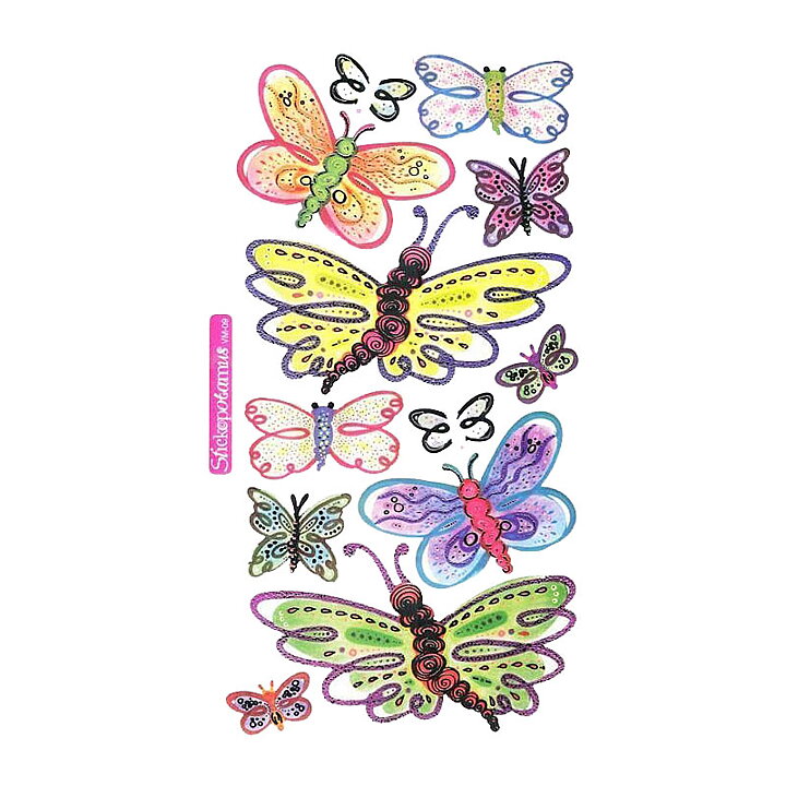 EK Success Sticko Vellum Stickers - Butterflies Sparkling