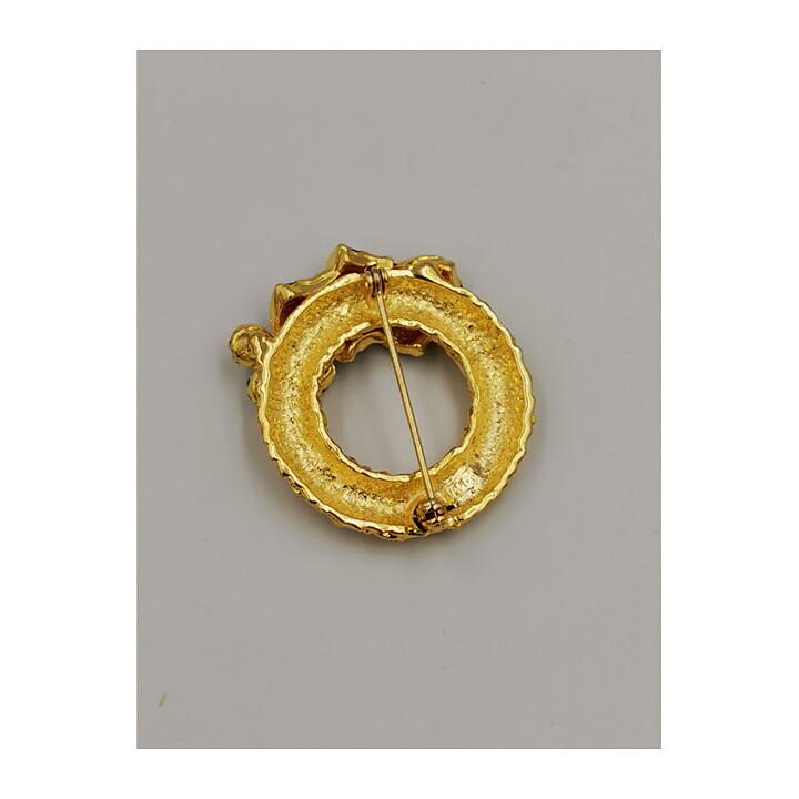 Brooch - Wreath with Rhinestones