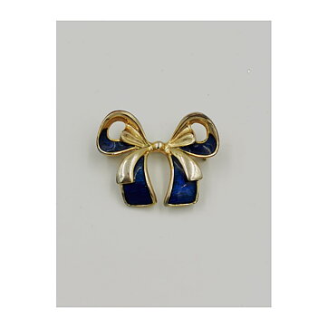 Brooch - Bow enameled