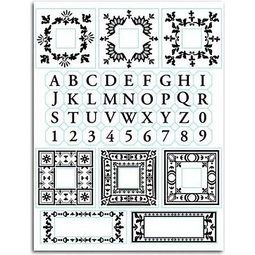 Martha Stewart Clear Stamps - Monogram & Frame
