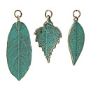 Tim Holtz Assemblage Charms - Patina Leaves