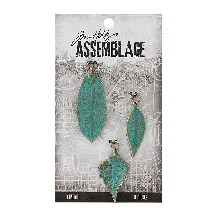 Tim Holtz Assemblage Charms - Patina Leaves