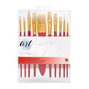 American Crafts Art Supply Basics Oil Hog Hair Brush Set