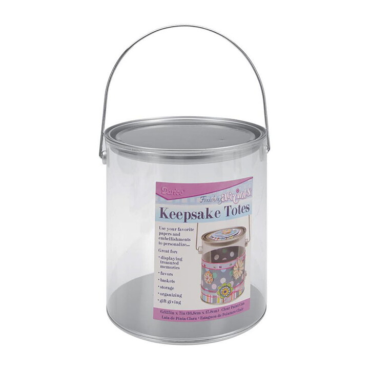 Darice Keepsake Totes Clear Paint Can - Large