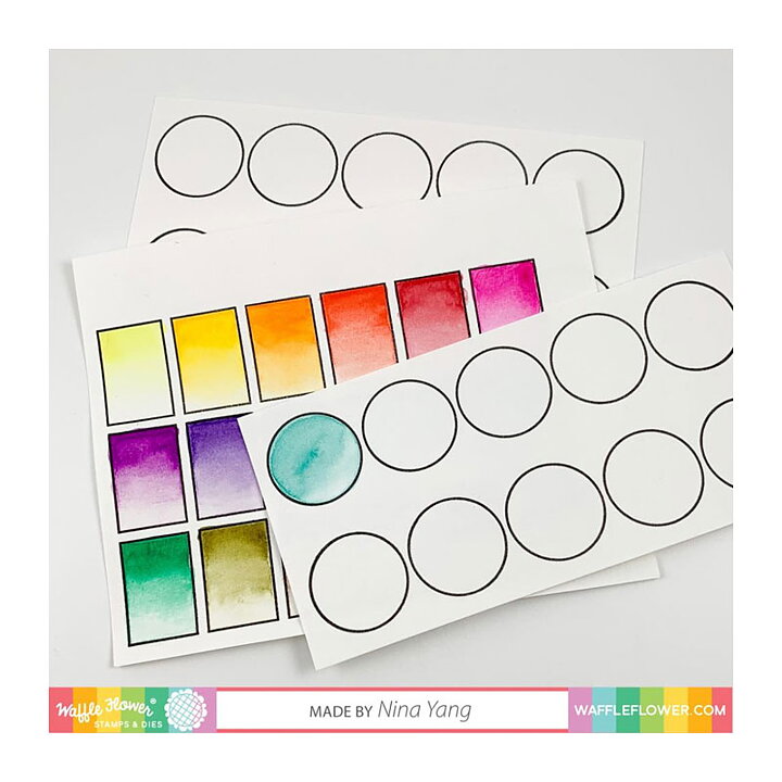 Waffle Flower Clear Stamps - Color Swatches For Watercolors