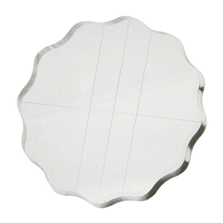 Acrylic Stamping Block Finger Grip Round 4.25