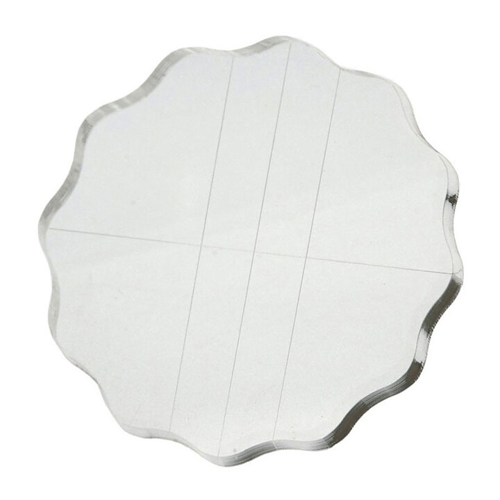 Acrylic Stamping Block Finger Grip Round 4.25