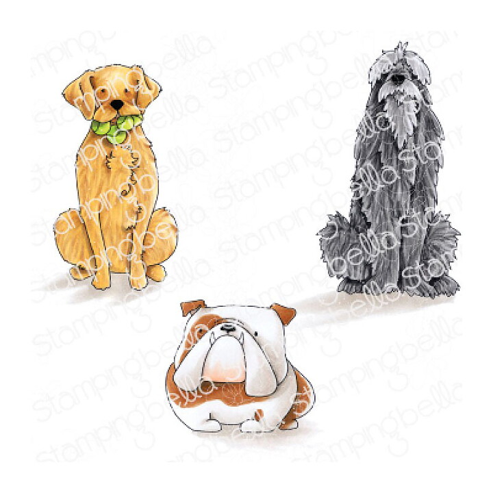 Stamping Bella Cling Rubber Stamps - Golden, Wolfhound & Bulldog