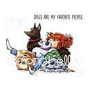 Stamping Bella Cling Rubber Stamps - Tiny Townie Daphme & Her Dogs