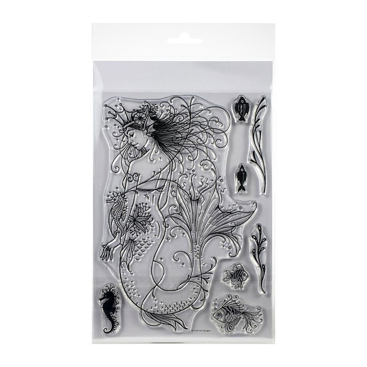Pink Ink Designs Clear Stamp Set A5 - Mermaid