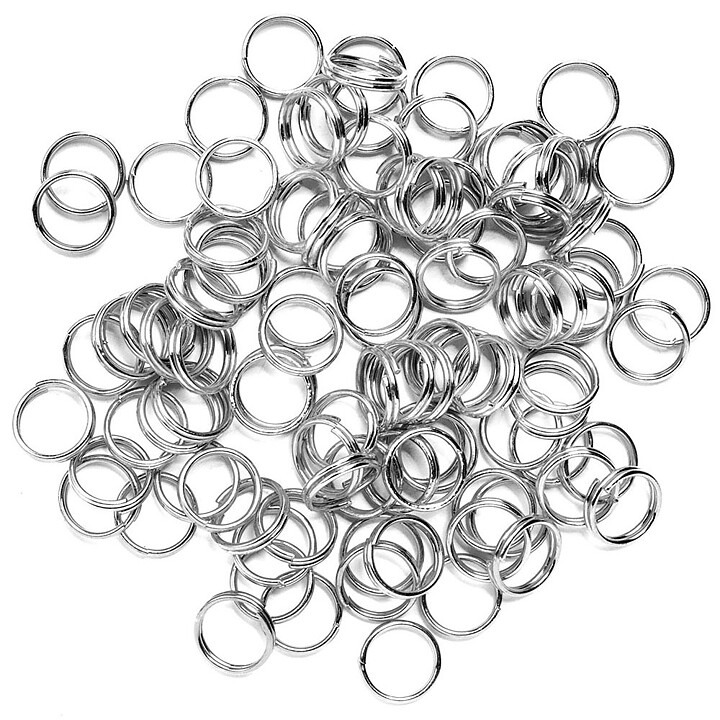 Cousin Basic Metal Findings - Silver Split Rings 8 mm