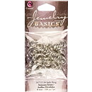 Cousin Basic Metal Findings - Silver Split Rings 8 mm