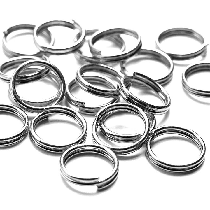 Cousin Basic Metal Findings - Silver Split Rings 8 mm