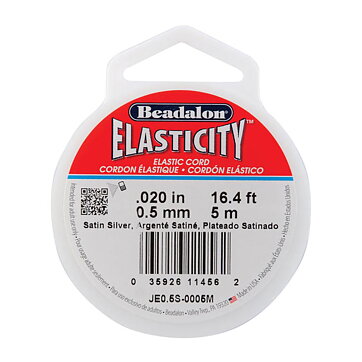 Beadalon Elastic Bead Cord - Satin Silver