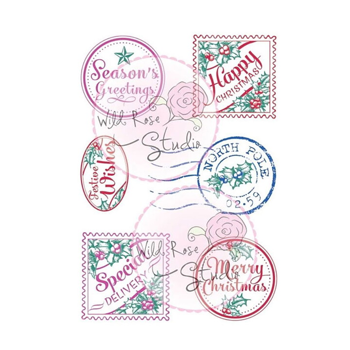 Wild Rose Studio Clear Stamps - Christmas Labels