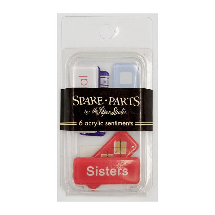 The Paper Studio Spare Parts Acrylic Sentiments - Girlfriends