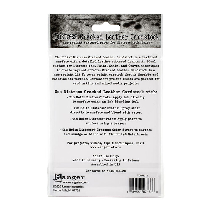 Tim Holtz Distress Cracked Leather Cardstock