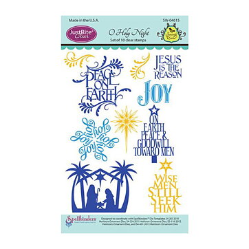 JustRite Papercraft Clear Stamps - O Holy Night