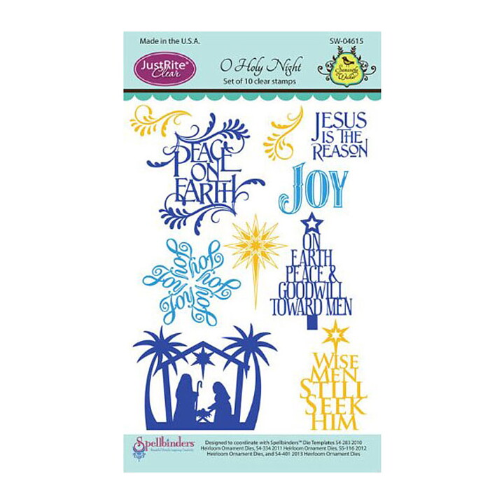 JustRite Papercraft Clear Stamps - O Holy Night