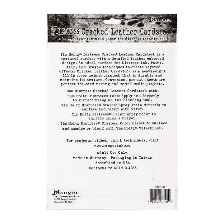 Tim Holtz Distress Cracked Leather Cardstock