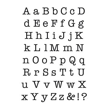 Kaisercraft Clear Stamps - Alphas Typewriter Font
