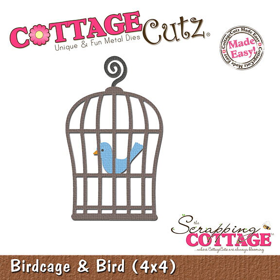 Cottage Cutz Dies 4x4 Animals Bird & cage