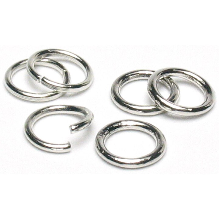 Cousin Basic Metal Findings - Silver Jump Rings 8 mm