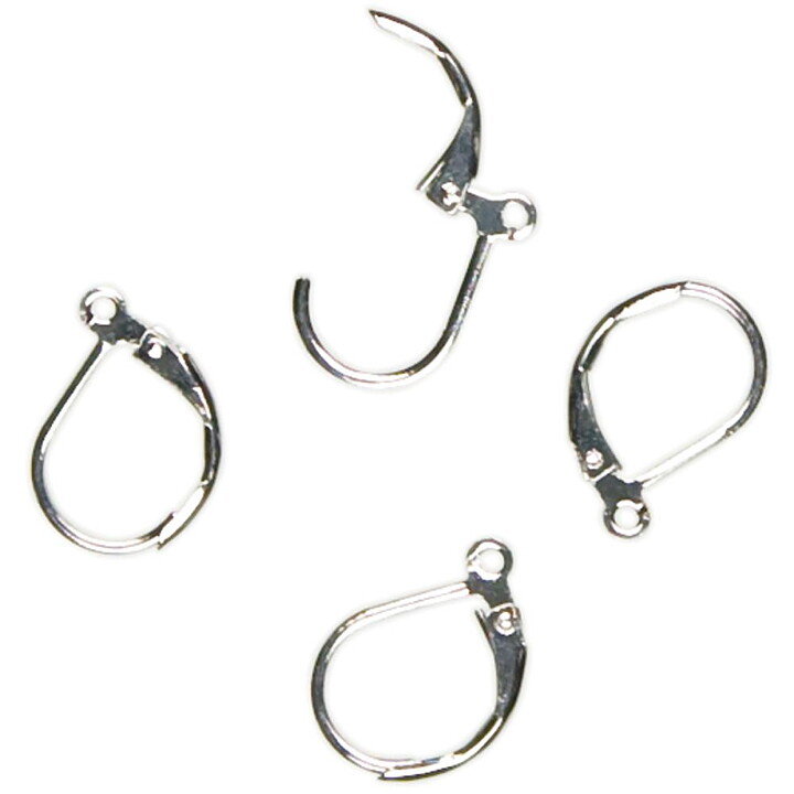 Cousin Basic Metal Findings - Silver Earring Lever2 10x15 mm