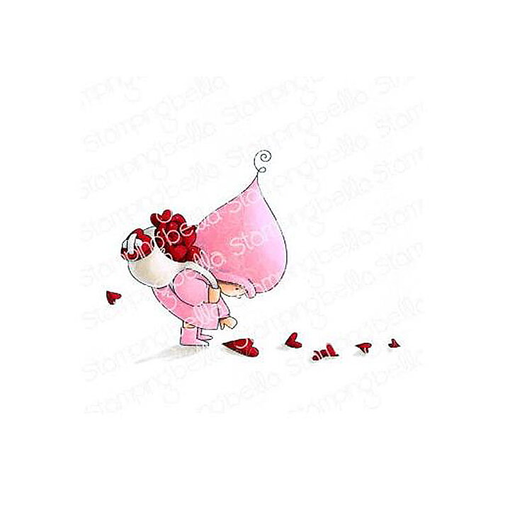 Stamping Bella Cling Rubber Stamps - Bundle Girl with a Heart Trail